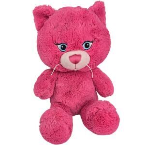 Build a Bear Razzy Berry Kitty Pink Color Popz‎ Cat Stuffed Animal Plush Toy 14"